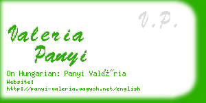 valeria panyi business card